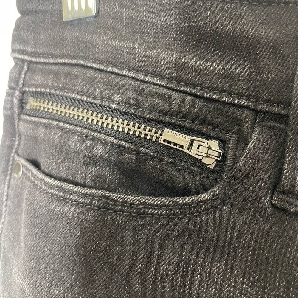 Athleta Sculptek Ultra Skinny Zip Jean Carbon Wash Size 2 - Picture 11 of 14